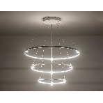 Подвесной светодиодный светильник Ambrella light FL5511/3+9 WH белый 90W 3000K/4200K/6400K D800/600/400*1300 (без ПДУ), фото4