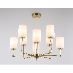 Люстра Ambrella light LH56217/8 BS/FR латунь/белый матовый E27/8 max 60W D700*600, фото3