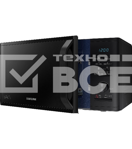 Микроволновая печь Samsung MG23K3515AK черный 23л 800Вт  поворотный механизм, кнопки