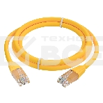 Патч-корд GCR прямой 1.5m LSZH UTP кат.6, желтый, 24 AWG, литой без фиксатора, ethernet high speed, RJ45, T568B, GCR-52788, фото2