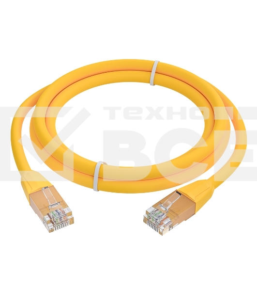 Патч-корд GCR прямой 1.5m LSZH UTP кат.6, желтый, 24 AWG, литой без фиксатора, ethernet high speed, RJ45, T568B, GCR-52788