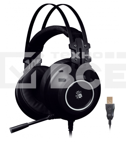 Наушники с микрофоном A4 Bloody G528C черный 1.8м мониторы USB оголовье (G528C)
