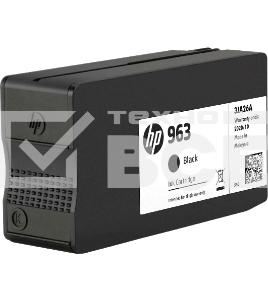Картридж струйный HP 963 3JA26AE черный (1000 стр) для HP OfficeJet Pro 901x/902x