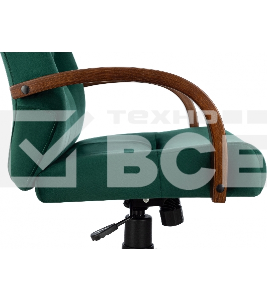 Кресло руководителя Бюрократ T-9928WALNUT Fabric Italia Green зеленый, крестов. металл/дерево