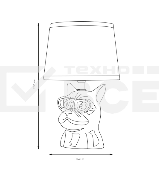 Светильник декоративный настольный Rexant МОБИ 