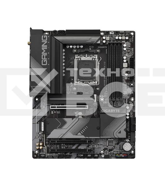 Материнская плата Gigabyte B650 GAMING X AX V2, AM5, AMD B650, 4xDDR5, 4xSATA, 3xM.2, 1xPCI-E 4.0 x16, 2xPCI-E 3.0 x1, 1xUSB-A 3.2 Gen 2, 3xUSB-A 3.2 Gen 1, 1xUSB-C 3.2 Gen 2, 1x 2.5Gb LAN, 3x3.5 мм, 7.1, ATX