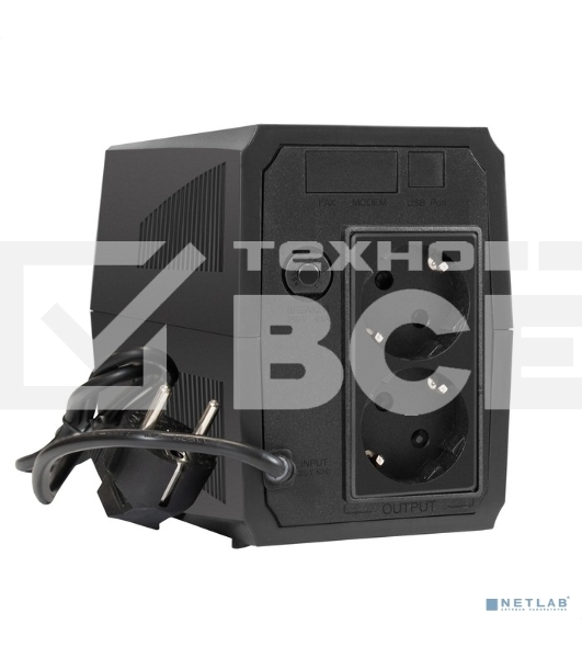 Источник бесперебойного питания ExeGate Power Back BNB-500.LED.2SH <500VA/300W, LED, 2*Schuko, Black>