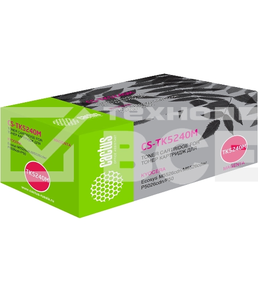 Картридж лазерный Cactus CS-TK5240M пурпурный (3000стр.) для Kyocera Ecosys M5526cdn/M5526cdw/P5026cdn/P5026cdw