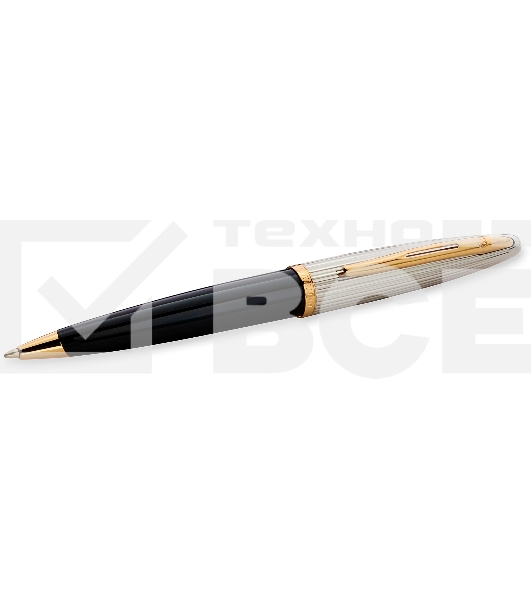 Ручка шариковая Waterman Carene De Luxe (CWS0700000) Black Silver GT M син. черн. подар.кор.