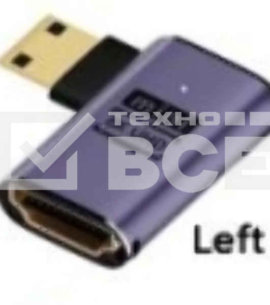 Переходник mini HDMI на HDMI влево