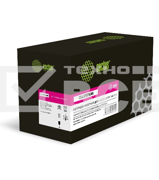 Картридж лазерный Cactus CS-LX78C5UM0 78C5UM0/78C5UME пурпурный (7000 стр.) для Lexmark CX622ade/CS521dn/CX625adhe/CS622de с чипом