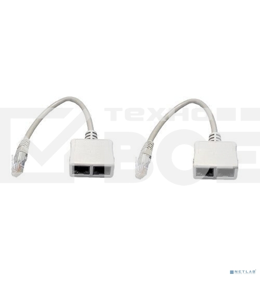 Разветвитель (сплиттер) 5bites LAU55-05W RJ45 M, 2*RJ45 F, UTP, 100MB, 2ШТ