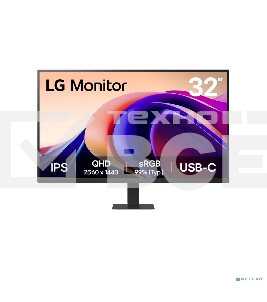 Монитор 31.5' LG 32U631A-B IPS 2560x1440, 100 Гц, 5 мс, 16:9, 250 кд/м², HDMI 1.4, USB-C (15 Вт), 3.5 Jack, HDR10, черный