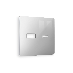 Лицевая панель ALFA (Серебро глянец) для розетки 2USB тип A+C QUANT AP4110, фото 1