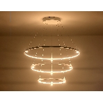 Подвесной светодиодный светильник Ambrella light FL5511/3+9 WH белый 90W 3000K/4200K/6400K D800/600/400*1300 (без ПДУ), фото3