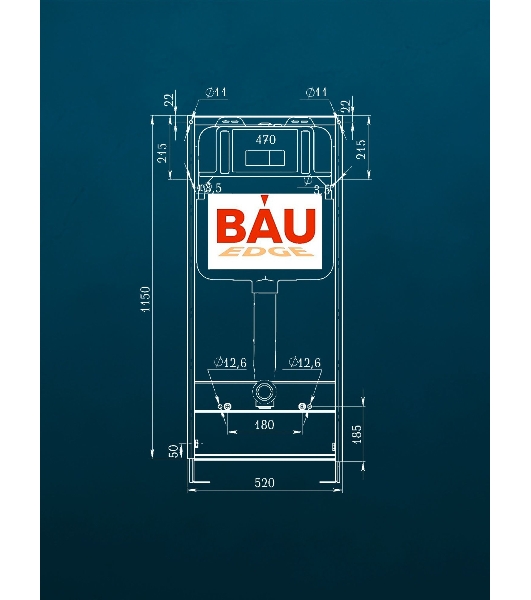 Комплект BAU 6 в 1: инсталляция BAU PRO, унитаз подвесной безободковый торнадо обратного потока Bau Stil Hurricane-2, сиденье дюропласт микролифт, клавиша хром/вставка хром
