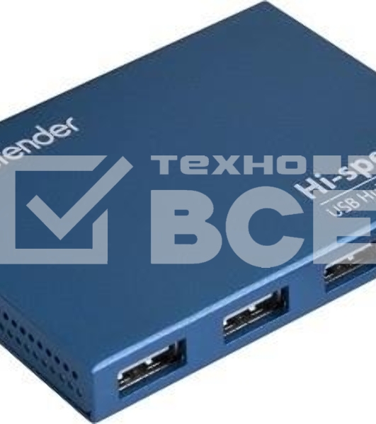 Разветвитель Defender  SEPTIMA SLIM USB2.0 - 7 портов, + блок питания DC 5В...2А, + кабель USB 2.0 A(M) - MiniB (M) - 1м
