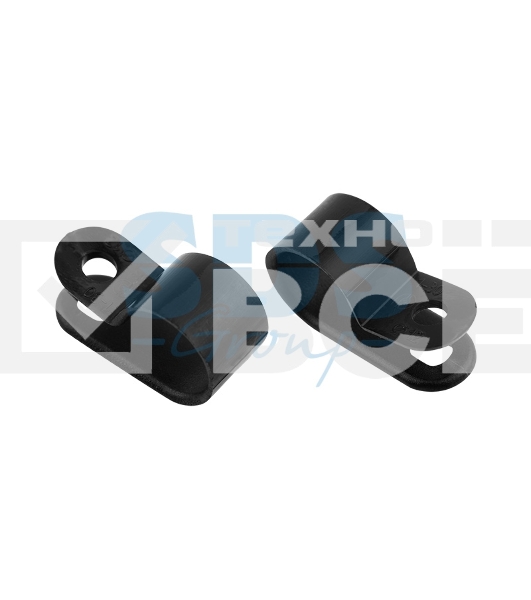 Кабельная скоба под винт Rexant 12 мм, черная, упаковка 50 шт.