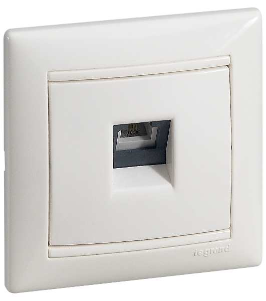 Legrand Legrand 774438 Розетка телефонная Valena RJ11 4 контакта 1 коннектор (белая)