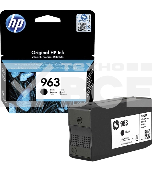Картридж струйный HP 963 3JA26AE черный (1000 стр) для HP OfficeJet Pro 901x/902x