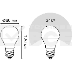 Лампа светодиодная Gauss Elementary 12Вт цок.: E27 груша 220B 6500K св. свеч. бел. хол. A60 (упак.: 10 шт) (23232), фото 1