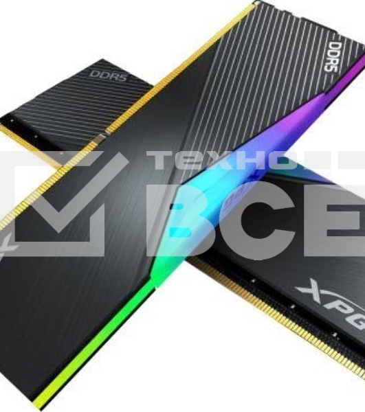 Оперативная память XPG Lancer, DDR5, 32GB (2x16GB), 6400MHz, CL32, с радиаторами, RGB, черный