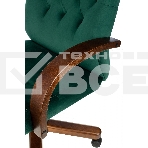 Кресло руководителя Бюрократ T-9928WALNUT Fabric Italia Green зеленый, крестов. металл/дерево, фото12