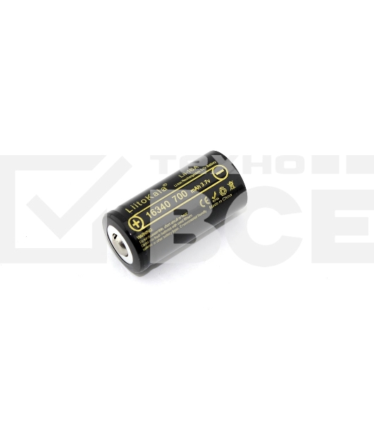 Аккумулятор LiitoKala типа 16340 Li-Ion Lii-16A (CR123A) 700mAh, 3.7V
