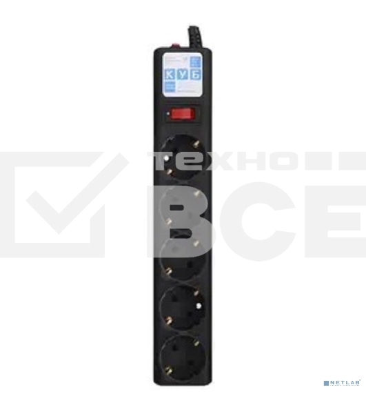Сетевой фильтр Powercube SPG5-С5 5м (5 розеток) черный (коробка)