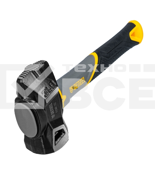 Кувалда с клиновидным бойком Denzel 1,35 кг, фибергласовая рукоятка c TPR