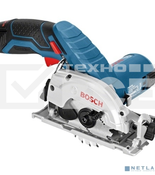 Пилы электрические сабельные, ленточные, Лобзики Bosch GKS 10,8 V-LI 06016A1001 Пила циркулярная аккумуляторная {диаметр диска 85мм, скорось вращения 1400 об/мин,напряжение аккум 10.8 В,емкость аккум 2А*ч,вес 1.2кг}