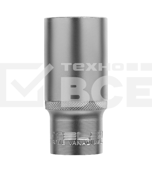 Головка торцевая удлиненная, 27 мм, 6-гранная, CrV, под квадрат 1/2