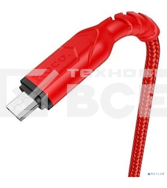 Кабель USB Micro/HOCO HC-44906 X59/1m/2.4A/Нейлон/Red