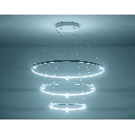 Подвесной светодиодный светильник Ambrella light FL5511/3+9 WH белый 90W 3000K/4200K/6400K D800/600/400*1300 (без ПДУ), фото 1