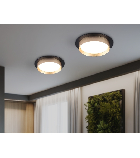 Светильник Ambrella light TN5228 BK/GD черный/золото GX53 max 12W D110*35