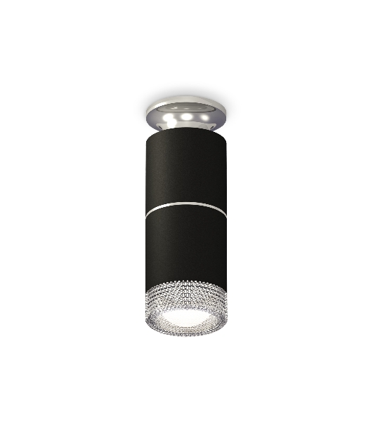 Светильник Ambrella Light XS6302222 SBK/PSL/CL черный песок/серебро полированное/прозрачный MR16 GU5.3