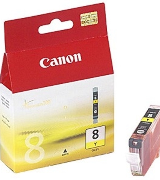Картридж струйный CLI-8Y (0623B024), для Canon 4200/5200/MP500/MP800, Желтый, 490 стр.