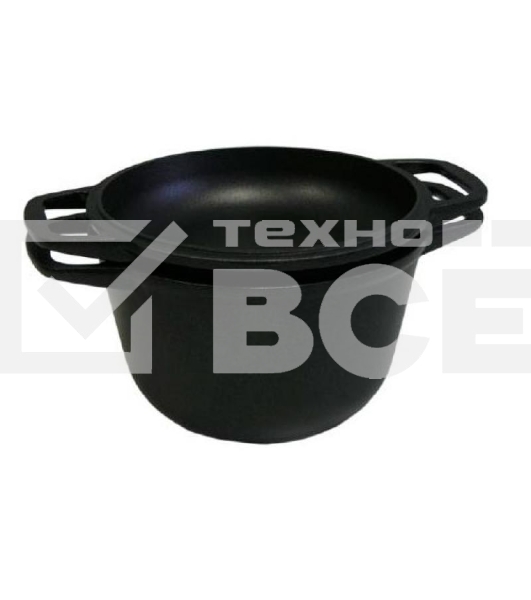 НЕВА МЕТАЛЛ ПОСУДА 6850 5,0 л.(Объем 5 л. С крышкой-сковородкой Антипригарное покрытие Сталафлон равномерно нагревается за счет особой конструкции корпуса по принципу 