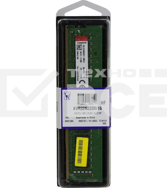 Оперативная память Kingston ValueRAM, DDR4, 16GB (1x16GB), 3200MHz, CL22
