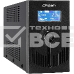 Источник бесперебойного питания CROWN Line Intractive CMU-SP650EURO USB 650VA\390W, корпус металл, 1x12V/7AH, розетки 2*EURO+3*IEC, трансформатор AVR 140-290V, съёмный кабель 1.2 м, порт RJ11/45, порт USB, защита: от перегрузки, от КЗ, от скачков напражен, фото4