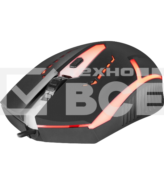 Мышь проводная Defender Hit MB-601 черный, 1200 dpi, USB, кнопки - 4