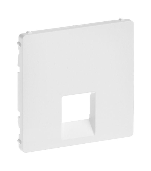 Лицевая панель для одиночных телефонных/информационных розеток. Белая Valena LIFE. 