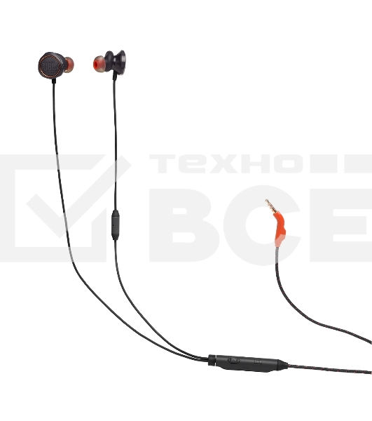 Наушники JBL Quantum 50 (накладные), черный Сопротивление 16 Ом, силиконовые вкладыши трех размеров, вес 21.5г, цвет черный