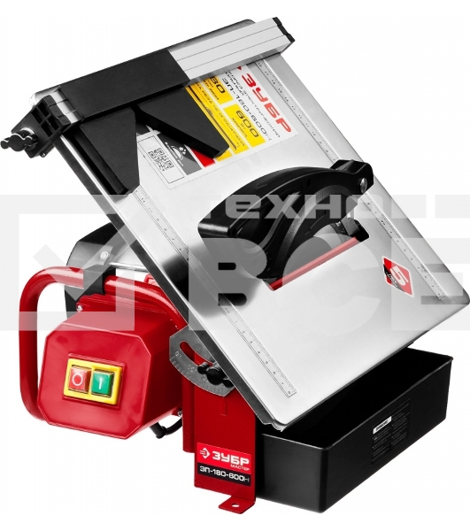 Электроплиткорез ЗУБР 'МАСТЕР' ЭП-180-600Н диск 180 мм, глубина реза 90°-34мм/45°-17мм, стол 330х360мм, 2950об/мин, 600Вт