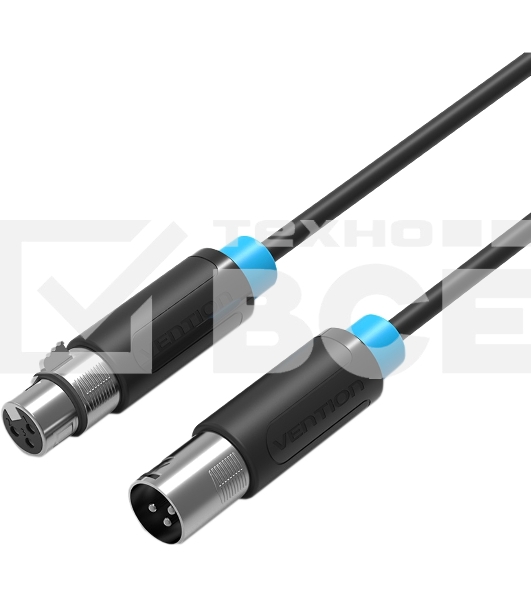 Кабель Vention аудио XLR M/XLR F - 1.5м BBFBG