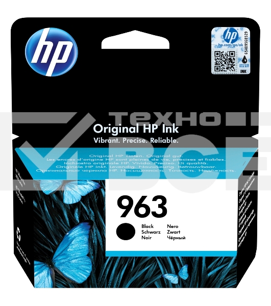 Картридж струйный HP 963 3JA26AE черный (1000 стр) для HP OfficeJet Pro 901x/902x