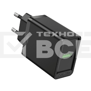 Сетевое зарядное устройство Vention на 1 порт USB A QC 3.0 2.4A Черный