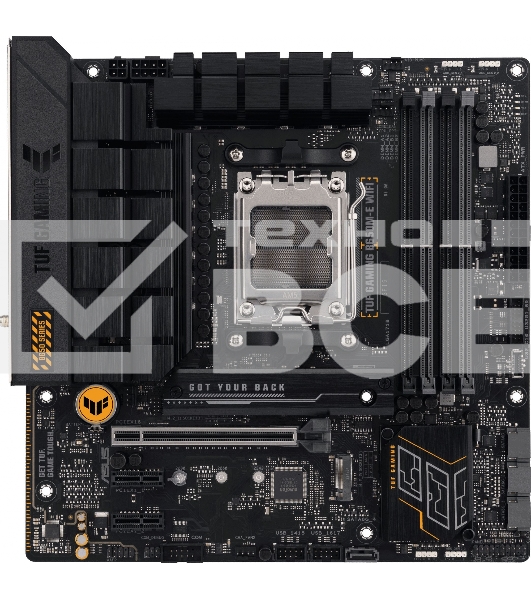 Материнская плата ASUS TUF GAMING B650M-E WIFI, AM5, AMD B650, 4xDDR5, 4xSATA, 2xM.2, 1xPCI-E 4.0 x16, 2xPCI-E x1, 2xDP, 1xHDMI, 1x 2.5Gb LAN, 1xUSB-A 3.2 Gen 2, 2xUSB-A 3.2 Gen 1, 4xUSB 2.0, 1xUSB-C 3.2 Gen 2, 3x3.5 мм, 7.1, Micro-ATX