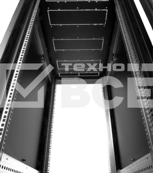Шкаф телекоммуникационный напольный 18U (600x800) дверь стекло, цвет чёрный (ШТК-М-18.6.8-1ААА-9005)