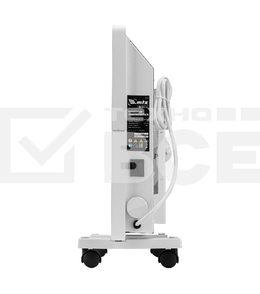 Конвектор MTX КМ-1500.2 белый, 1500 Вт, 20 м2, термостат
